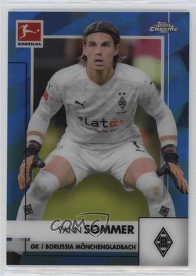2020-21 Topps Chrome Bundesliga Blue Refractor 90/150 Yann Sommer #77 2p7