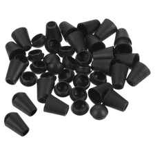 Bell End Stopper Cord Rope Lock for Drawstring Bag, Black 20pcs