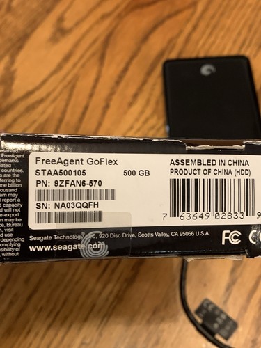 Seagate USB 3.0 External Hard Drive FreeAgent GoFlex 500GB 9ZF2A2-500 Black - Photo 7/7