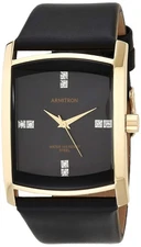 Armitron Men's Genuine Watch Japanese quartz Waterproof 50M, Black Gold, Superb