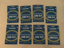 Lycamobile BYOD Sim Kit, (LOT OF 8) Unused **EXPIRED** SIMS  SEALED PACKS