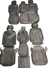 Gray Leather Seat Covers For 2012-2016 Ford F250 F350 Crew Cab Xlt Grey F-250