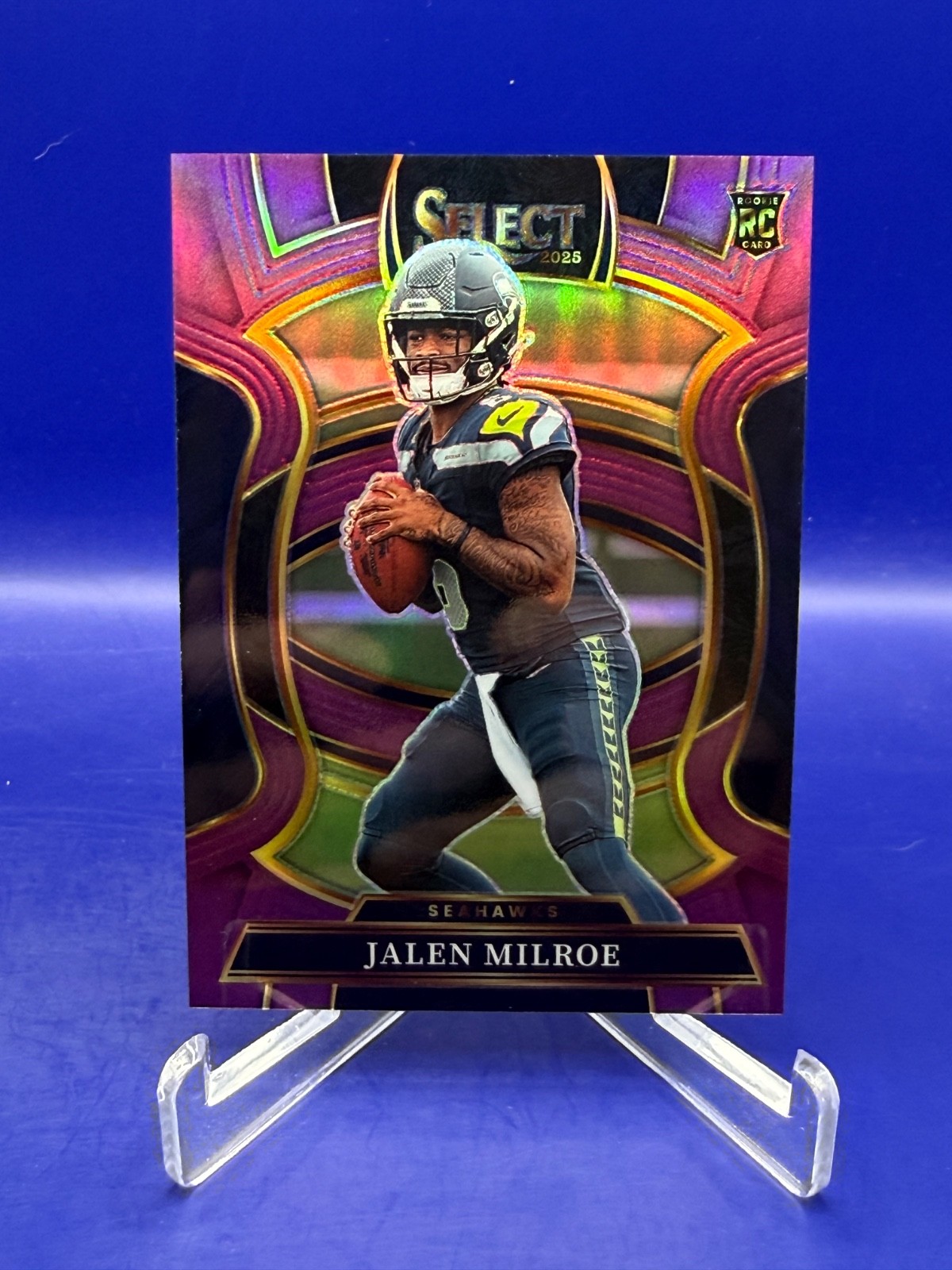 2025 Panini Select Football - Jalen Milroe /75 Purple Prizm #14 Concourse (RC)