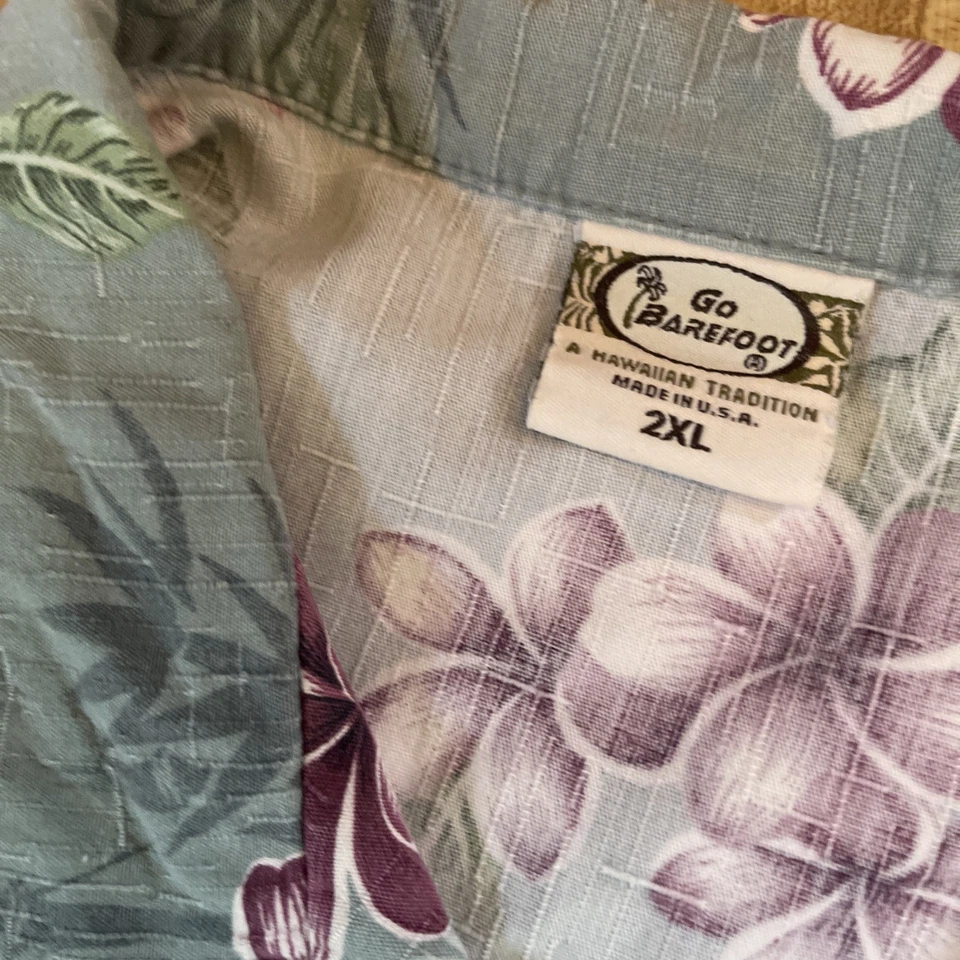 Go Barefoot Hawaiian Shirt 2XL - Image 3 of 4