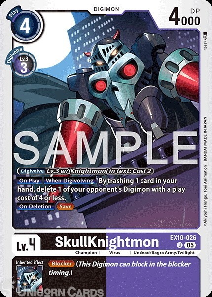 EX10-026 SkullKnightmon : Uncommon Digimon Card : EX10: Sinister Order