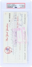 Sandy Alomar Jr. New York Yankees Signed Check December 31, 1976 - PSA 84855630