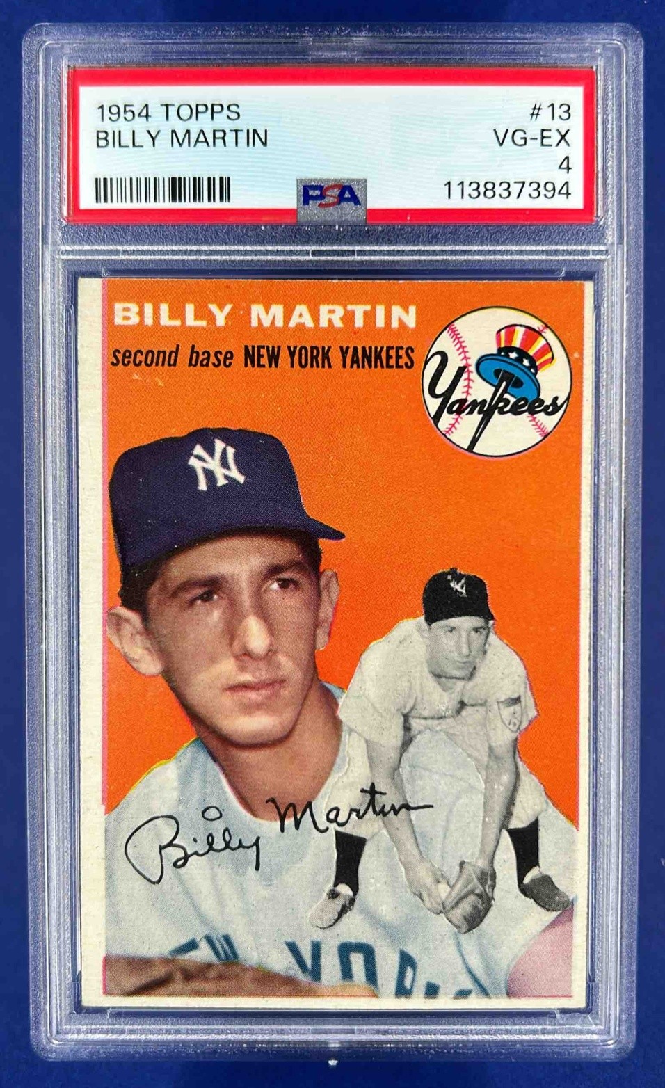 1954 TOPPS BILLY MARTIN #13 PSA 4