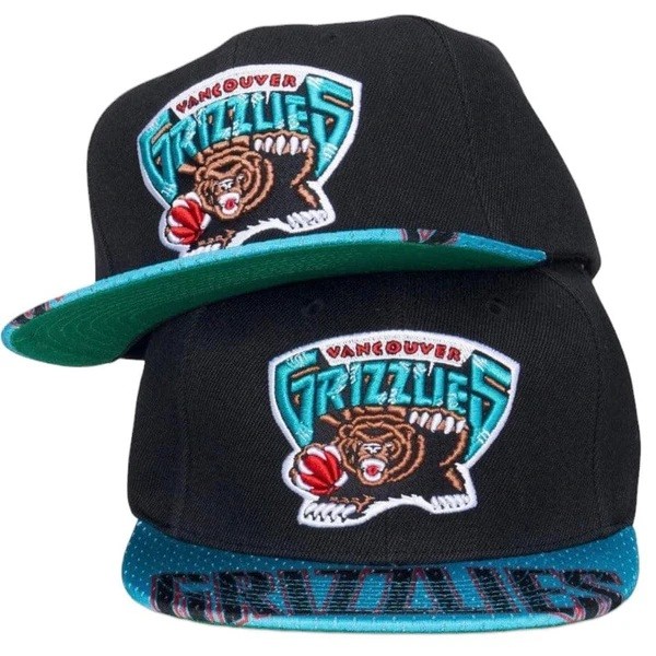 Boné Mitchell & Ness NBA Core Basic Snap HWC Vancouver Grizzlies Vermelho com Preto - HawaiianDreams