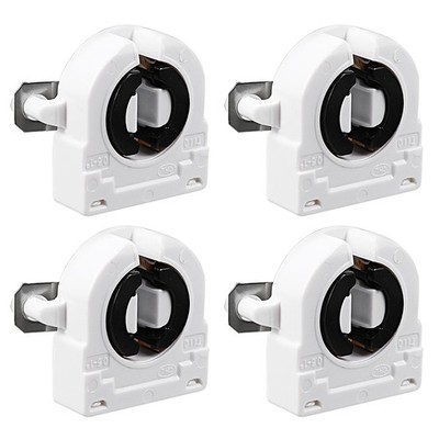 4PACK 2A T8 Socket G13 Base Fluorescent Lamp Light Holder White