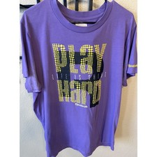 VTG 90's Reebok Pump Purple Mens XL Life Is Short Play Hard FAST SHIPPING