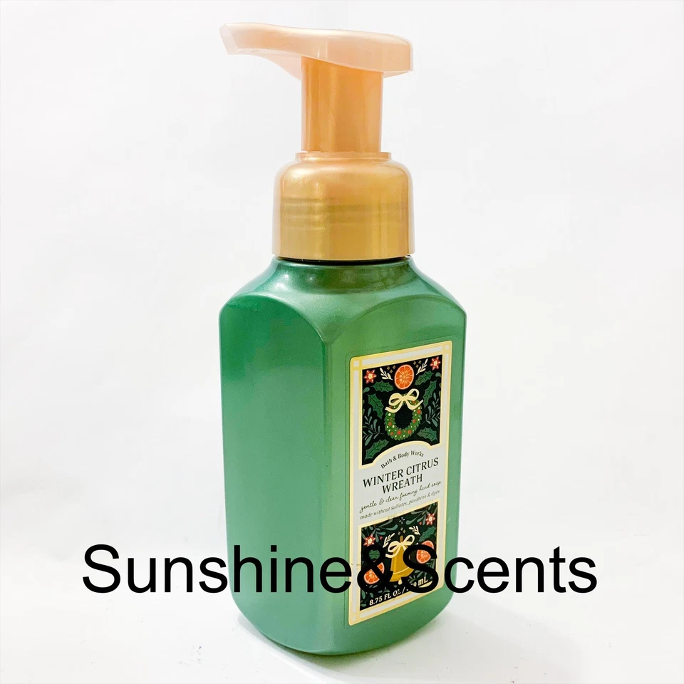 3-PACK Bath & Body Works WINTER CITRUS WREATH Gentle Foaming Hand Soap 8.75oz - Image 2 of 3
