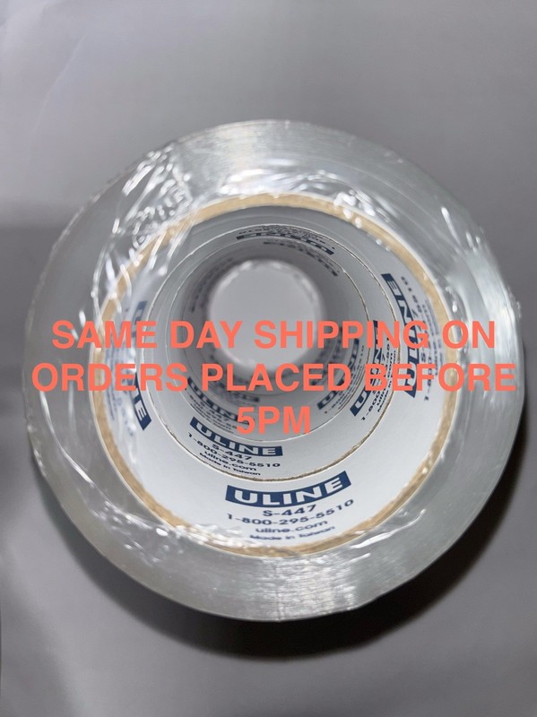 6 Pack, Uline S-447 Industrial Packing Tape - 3.5 Mil, 2" x 55 yds, Clear