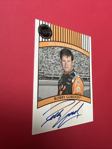 2003 Press Pass Signings Robby Gordon On Card Autograph NM/MT - Picture 2 of 8