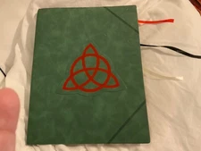 Book of Shadows Green Suede Cover Bound Journal Blank & Lined Journal 350 Pages 