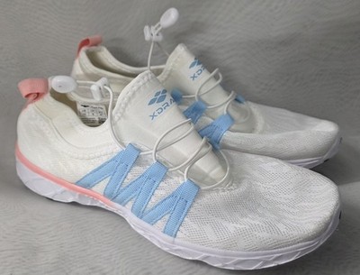 XD A Leader Rain Women Size 10 Athletic Lace Up Shoe White Blue Pink