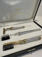 Fred Joaillier Force 10 Collection Toothbrush & Razor Set Stainless Stl & Gold