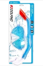 Dolfino Child Latex Free Swim Mask & Snorkel Set splash guard Mini Shark Ages 3+