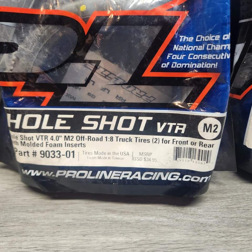 Pro Line 9033-01 Hole Shot VTR M2 4.0" 1/8 Truggy Tires w/ Foam - Image 3 of 4