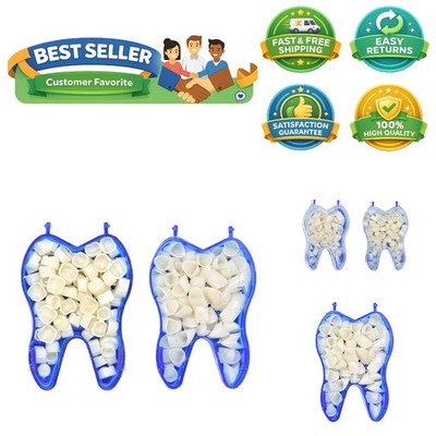 2-Pack Dental Temporary Crowns   Anterior and Molar Care with Self-Curing Resin