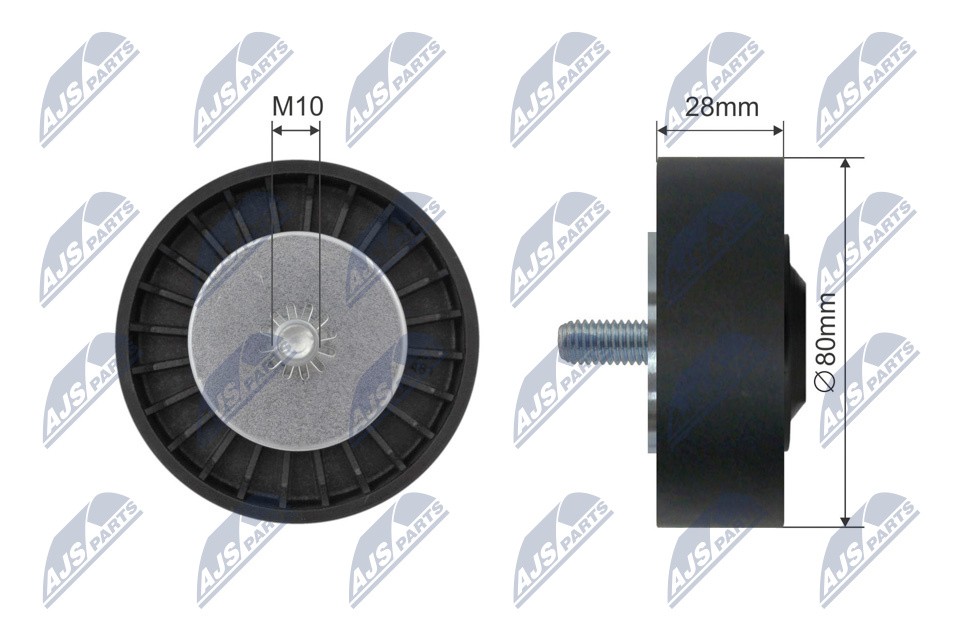 N.T.Y. RNK-BM-025.NTY Deflection/Guide Pulley, V-belt for BMW - Image 15