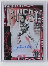 Jordan Poole Finest Autographs Red/Black Vapor Refractor #/10