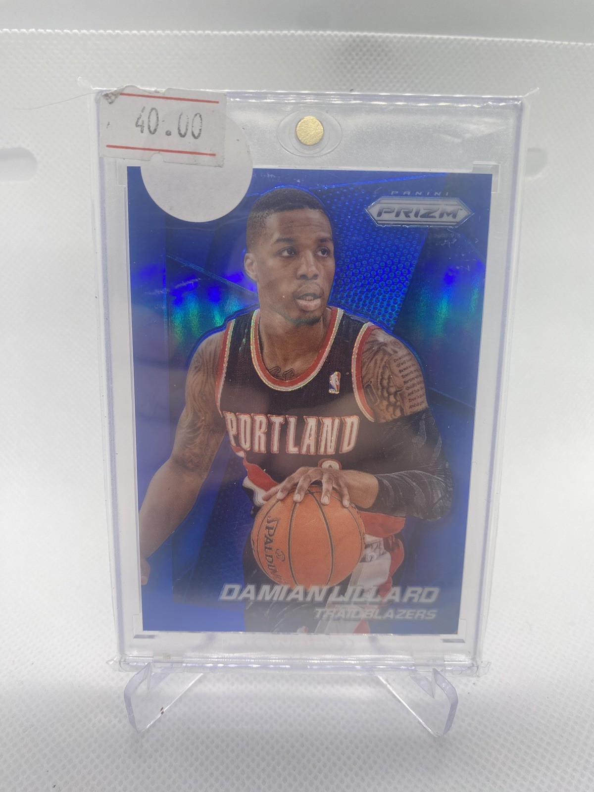 14-15 Prizm Damian Lillard Blue 46/99 #1 Trail Blazers