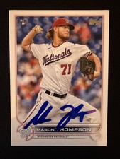 2022 Topps Mason Thompson Signed Rookie Card 38 Nationals Autograph Auto RC. rookie card picture