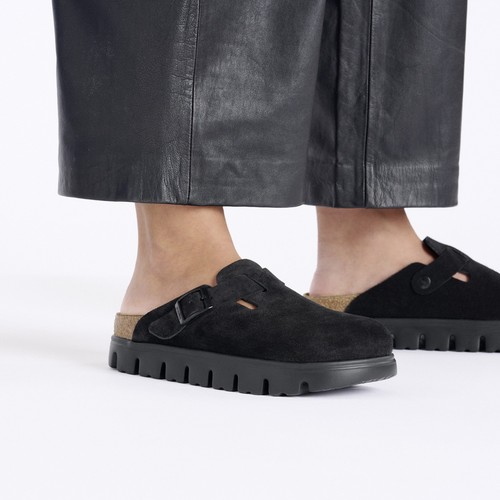 PAPILLIO BY BIRKENSTOCK BOSTON CHUNCKY PLATFORM ZOCCOLO NERO TAGLIA 9-9.5US/40EU - Foto 2 di 14