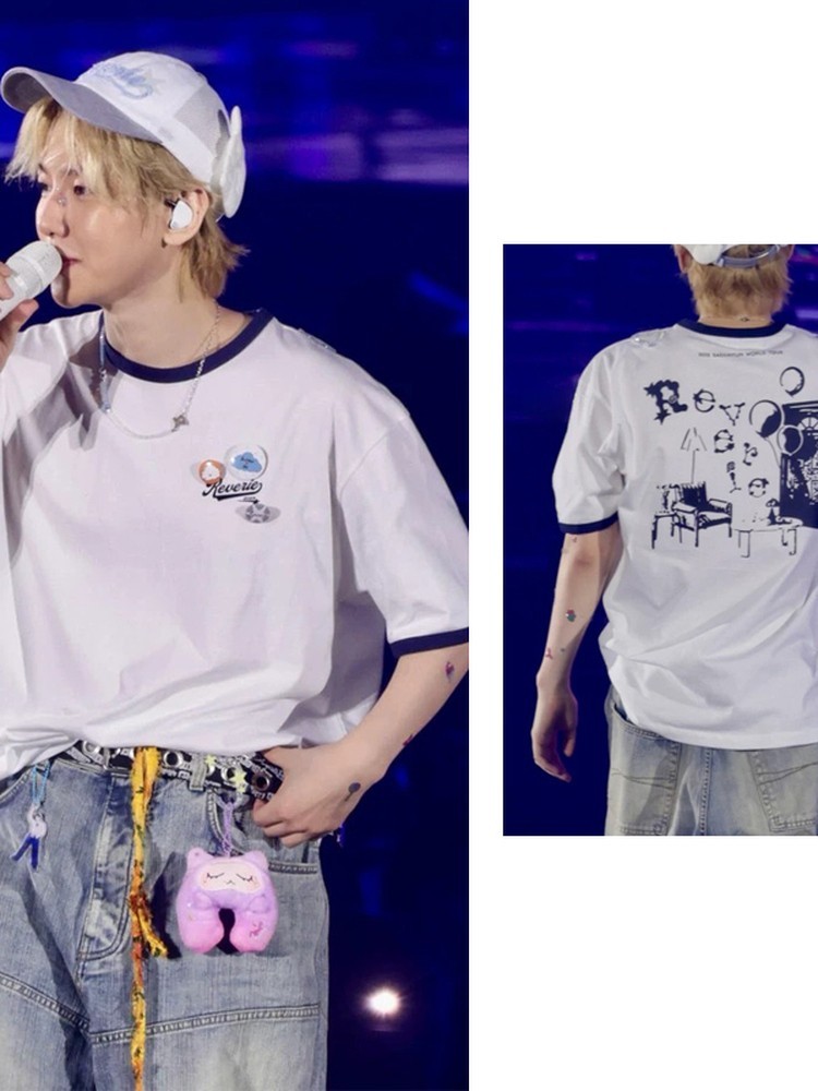 EXO BAEKHYUN T-SHIRT REVERIE CONCERT EXO-L KPOP CLOTHES FANMADE