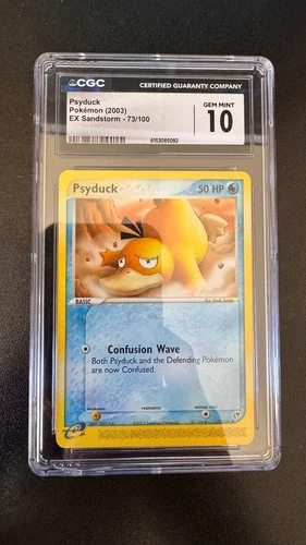 2003 Pokemon Psyduck 73/100 EX Sandstorm - CGC 10 Gem Mint - FREE SHIPPING