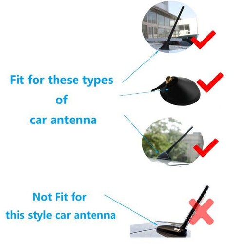 Strong Signal Black Carbon Fiber Car Off-Road Shark Fin Antenna Aerial AM FM - Picture 8 of 9