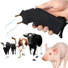 Handheld Electric Cattle Repeller High Power Safe Animal Cow Pig Repeller Black