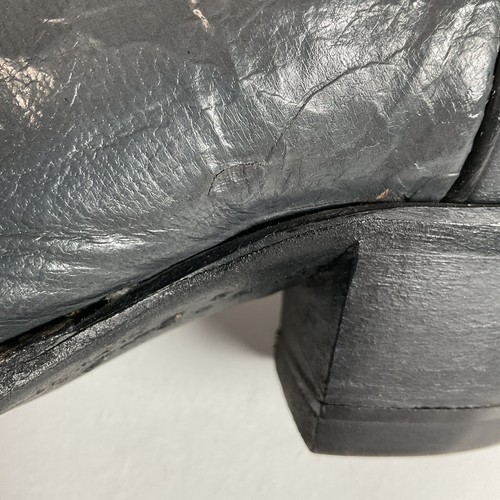 Vintage Dan Post Grey Cowgirl Boots 6 C USA Made - Picture 16 of 22