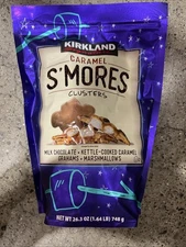 New Kirkland Signaturee Caramel S'mores Clusters Kettle Cooked 26.3 Oz EXP 04/26