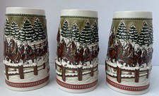 Set of 3 1984 Ceramarte Budweiser Clydesdales...