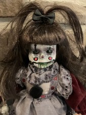 OOAK creepy GOTHIC doll, clown, horror doll, halloween decor, prop