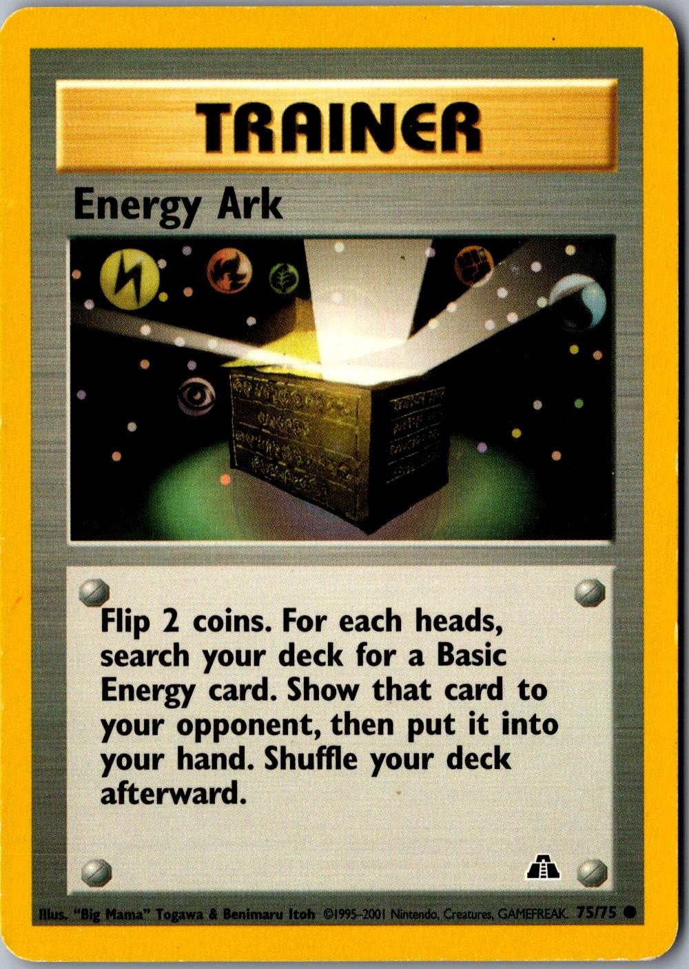 Energy Ark 75/75 Common Neo Discovery LP Pokemon Card