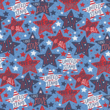 Patriotic Minis America Stars Quilt Fabric 43" P  B Textiles BTY
