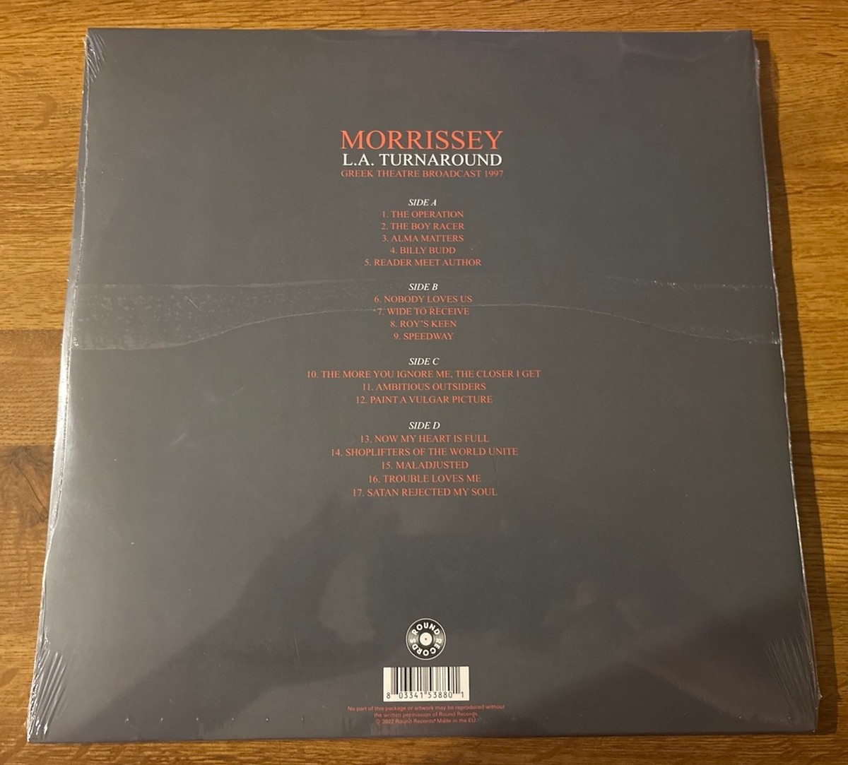 Morrissey LA Turnaround: Greek Theatre Broadcast 1997 2 LP Vinyl