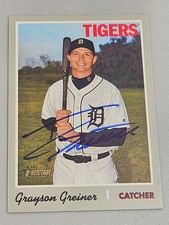 2019 Topps Heritage GRAYSON GREINER Tigers In-Person Signed Autographed AUTO