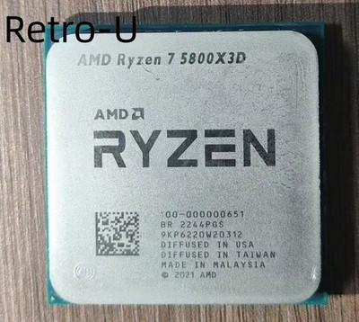 AMD Ryzen 7 5800X3D 8-core 16-thread 3.4-4.5Ghz 3-level cache 96MB CPU processor