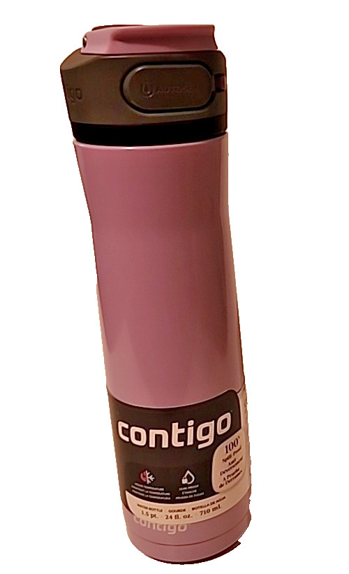 Contigo 24 Oz Cortland AUTOSEAL Spill‑Proof Water Bottle/BPA‑Free, Handle *NEW*