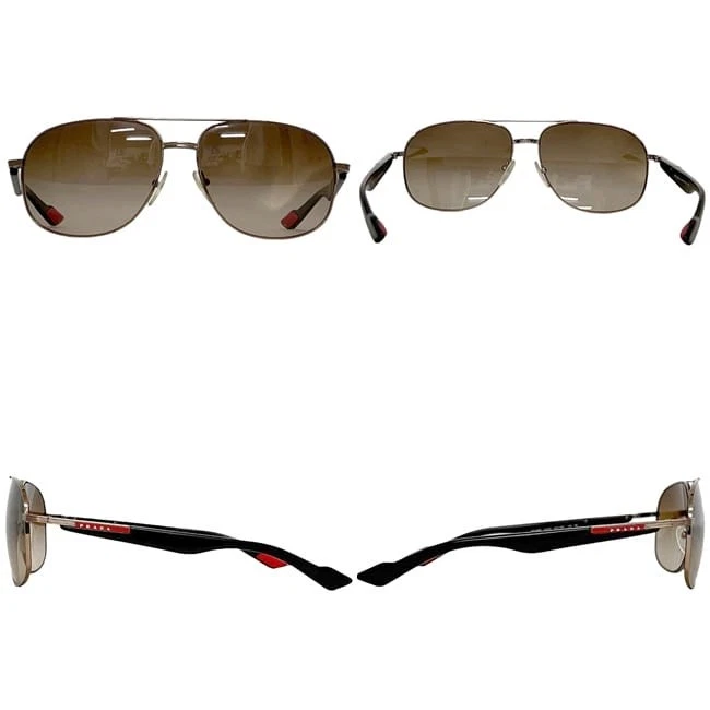 Gafas de sol Prada usadas, marrón degradado deportivo, SPS50M, metal. Este vintage Foto 2 de 4