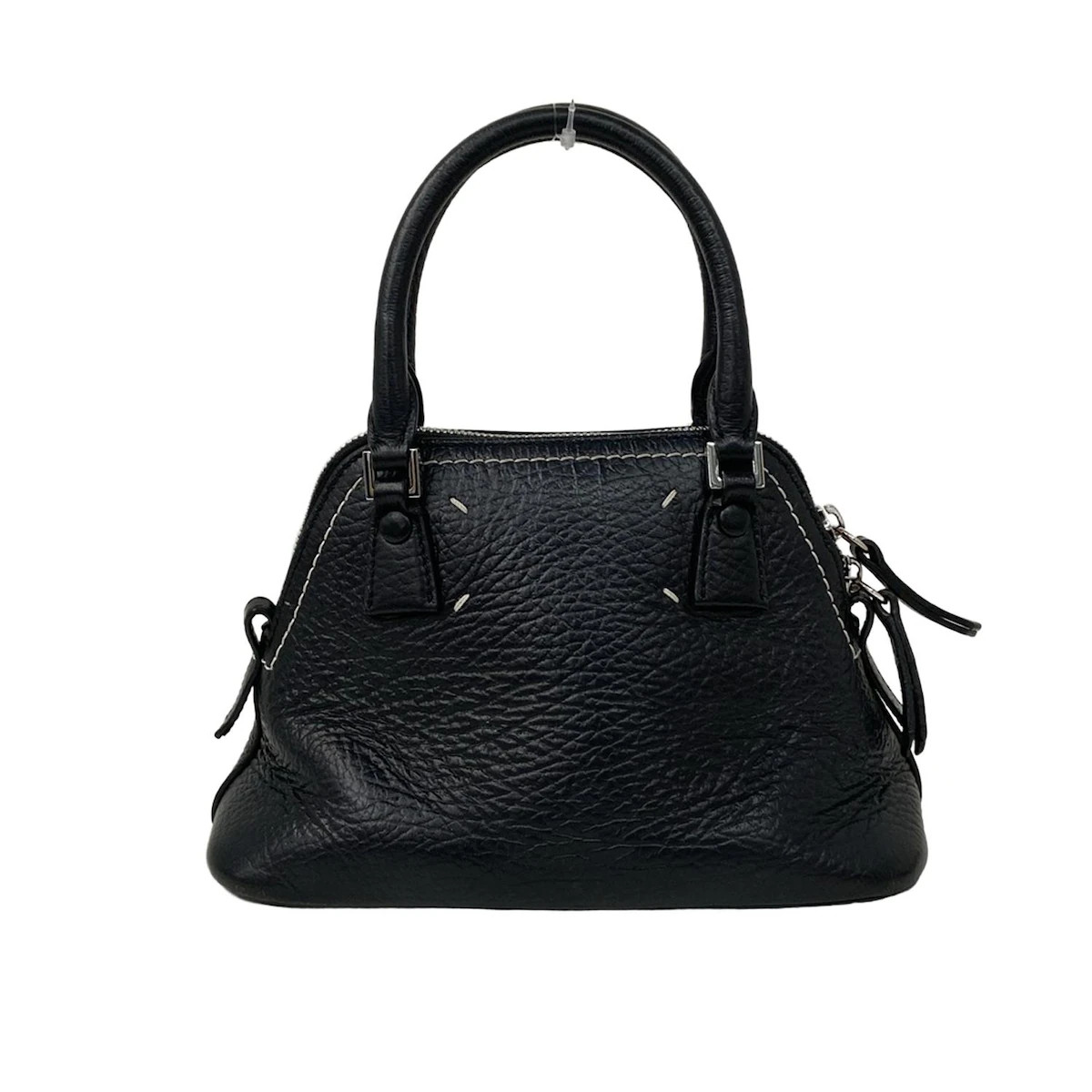 Maison Margiela 5AC Micro S56WG0081 Black Leather Canvas Handbag 