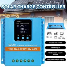 Dual USB MPPT Solar Charge Controller 4800W 12V/24V/36V/48V Battery PV Regulator