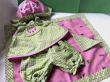 American Girl Bitty Baby Summer Picnic Outfit Basket Set Clothes Tablecloth