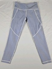 Sweaty Betty Power Leggings Womens Size XS 7/8 Length Blue Geometric Pattern