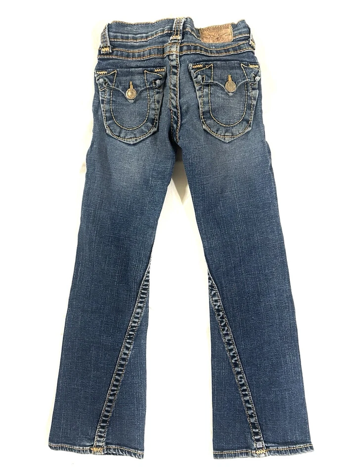 True Religion Joey Jean Y2K Low Rise Flare Distressed 5 Pocket USA Size 8 Girls - Image 3 of 4