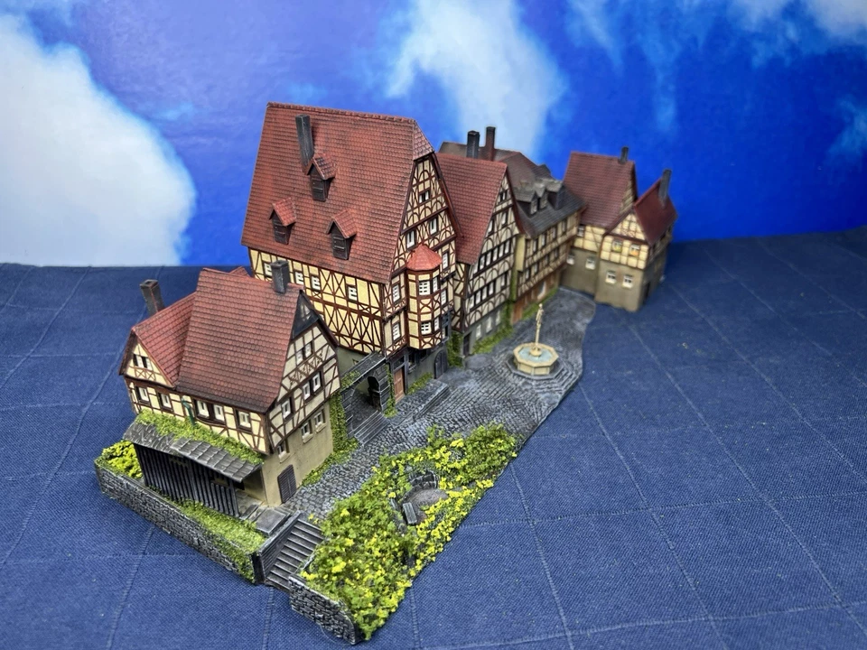 Kibri Spur N 37102 Marktplatz Miltenberg Fachwerkhaus Gebäude Patiniert Gealtert - Bild 3 von 4