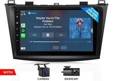 9 in Android 14 for Mazda3 2011 Apple CarPlay Head Unit Radio GPS Navigation USB